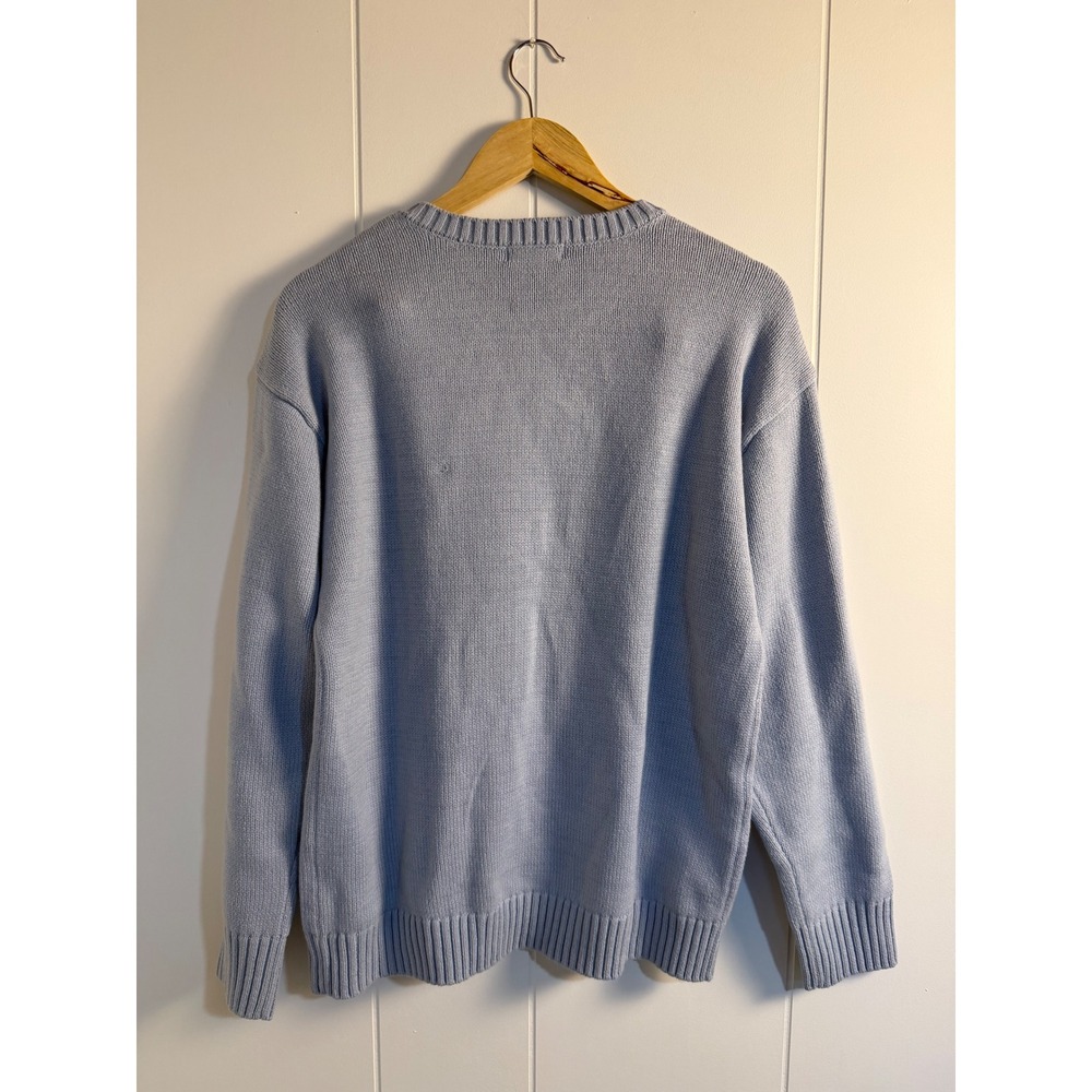 Coastal Fisherman Lobster Sweater Large Light Blue NWT Nautical Crewneck - Picture 4 of 4